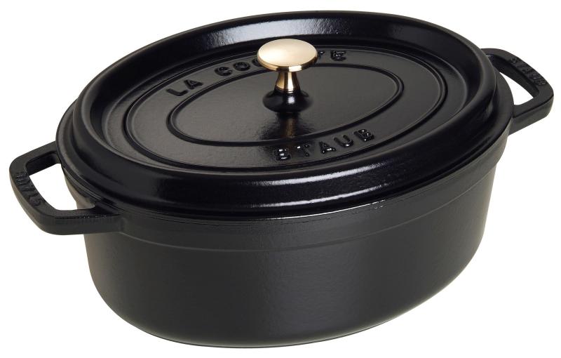 staub ストウブ 「 ピコ ココット オーバル 黒いこと 29珊 」 大層らしい 両手 鋳込み ホーロー 鍋 IH相応う  La Cocotte Oval 40509-315