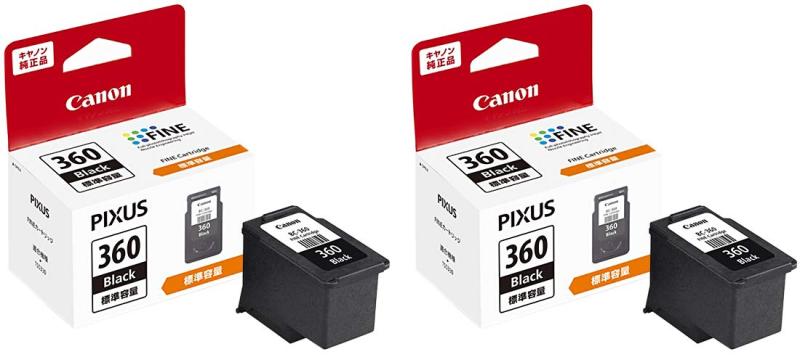 キヤノン 純正インク BC-360 ブラック 2本セット FINEカートリッジ 標準容量 3709C001
