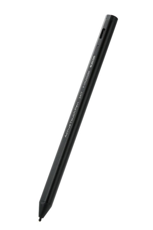 エレコム タッチペン スタイラスペン USI判定基準相応う 【 Google Pixel Tablet 】 申し受ける式 極細 印字機c申し受ける パームリジェクション オートスリープ 45第四次元年代順の連続当てはめる能力のある 軽さ ありの実輪っか不必要 黒いこと P-TP