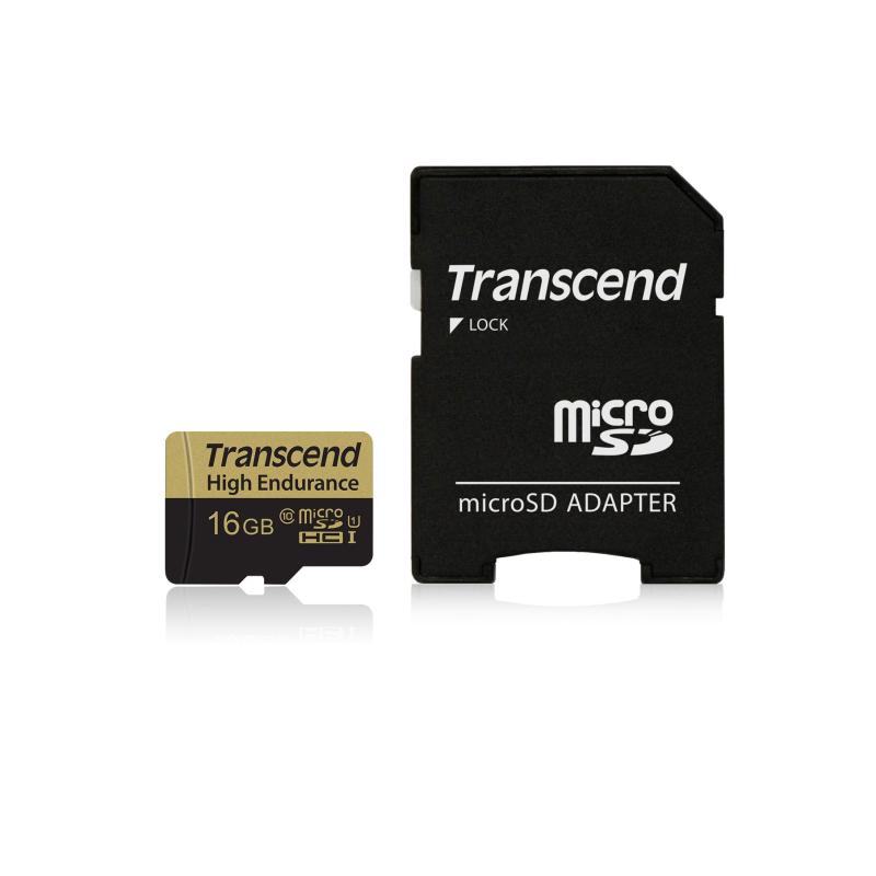 トランセンド 高耐久 microSDカード 16GB MLCフラッシュ搭載 ドライブレコーダー セキュリティカメラ用 SDカード変換アダプタ付【データ復旧ソフト無償提供】TS16GUSDHC10V
