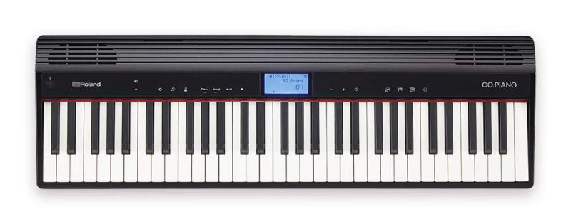 Roland ローランド GO:PIANO エントリーキーボード GO-61P ポータブル 電子ピアノ 61鍵盤 Bluetooth対応 コンパクト ヘッドホン対応 AC/電池で駆動可能 ブラック 黒