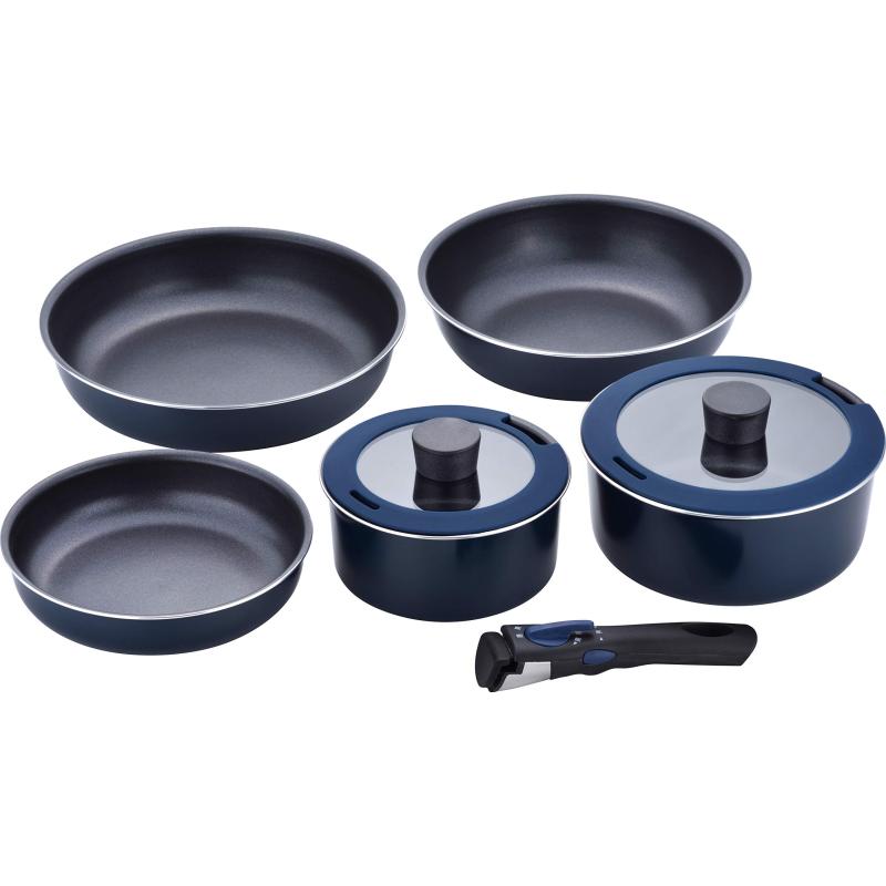 和平フレイズ 調理器具 フライパン5点セット スティージー IH対応 フライパン20・26cm ディープパン24cm 鍋16・20cm 着脱式ハンドル MA-9899