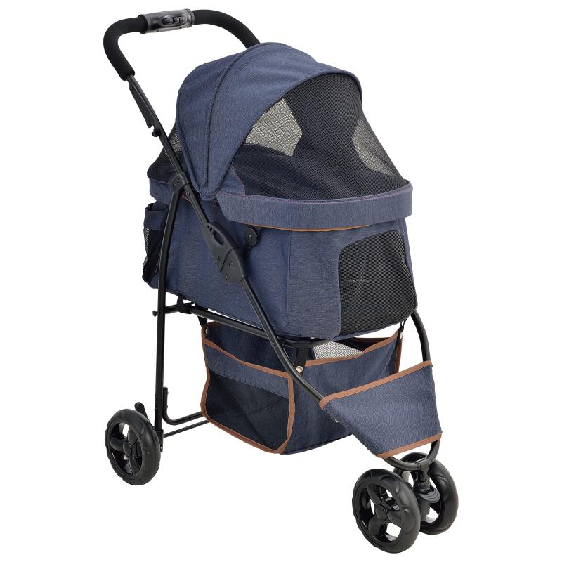 GEX ジェックス わんわん手押し車 かっこ良いハンデ Safty ジーンズ柄 49×81.5×95糎 3輪 耐荷重12kg 小回り能力のある