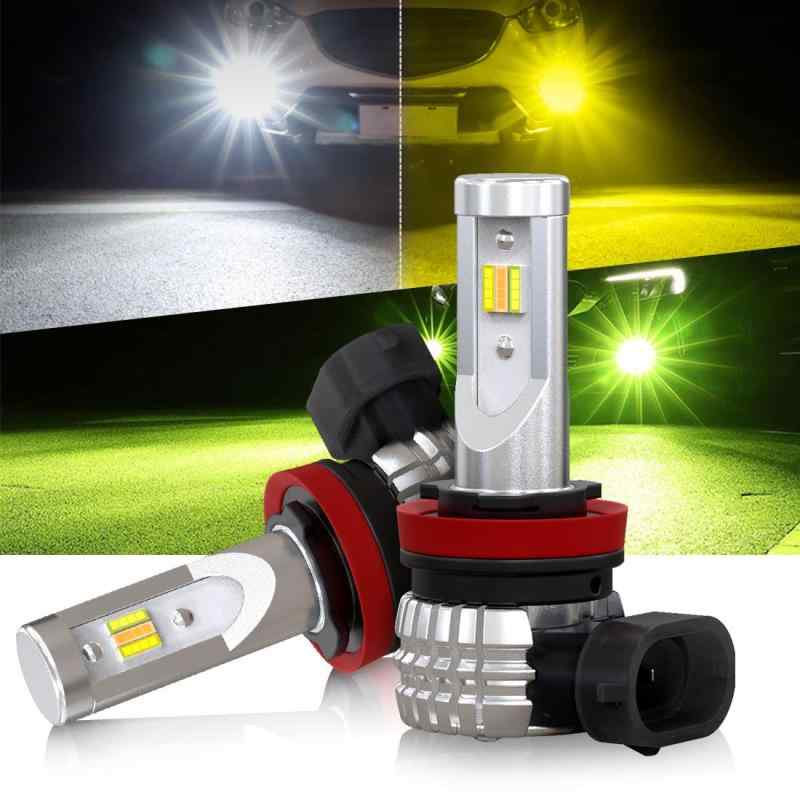 【超爆光モデル】h8 led フォグ 3色切り替え h11 led フォグランプ 3色切替 ホワイト/黄色/ライムグリーン 爆光 ホワイト/イエロー/レモンイエロー DC12V カラーチェンジ 車用LEDバルブ 2個セット