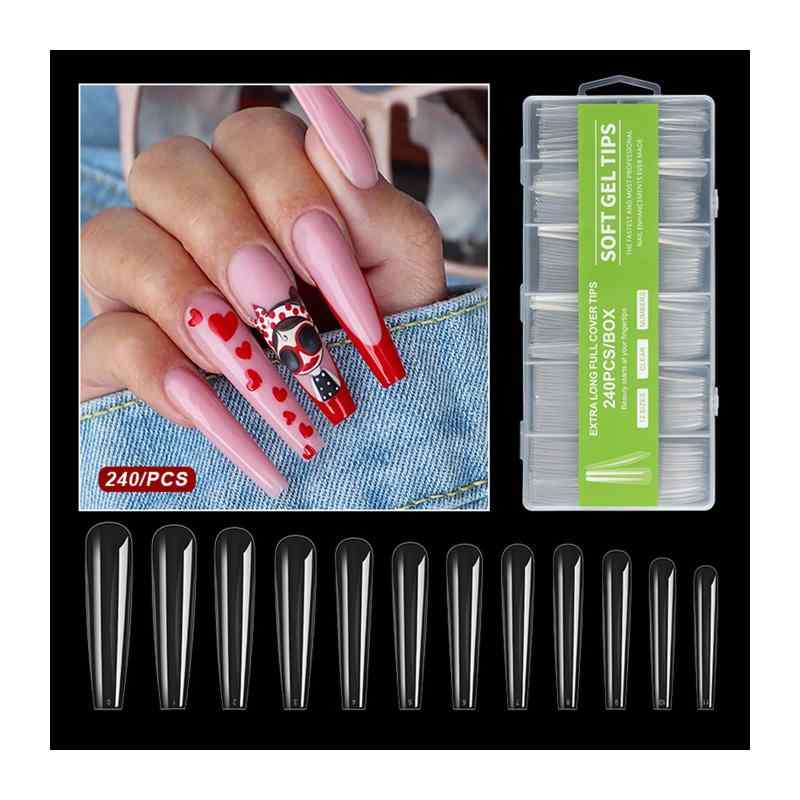 楽天市場】Frcolor ネイルチップ ロング つけ爪 尖った ネイル用品 偽