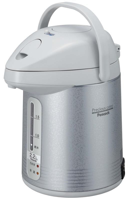 ピーコック 明かり保温大気圏ポット(非沸とう手合い) 2.2L 繻子薄墨色 WXP-22(HS)