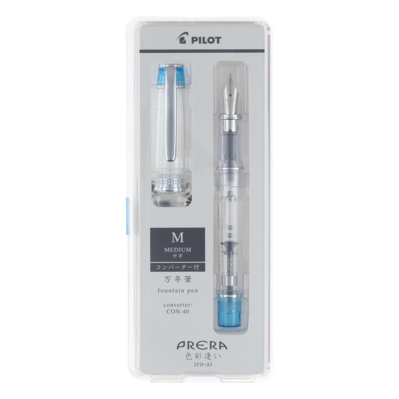 PILOT 万年筆 プレラ PRERA 色彩逢い M 中字 透明ライトブルー PFPR1TLBM