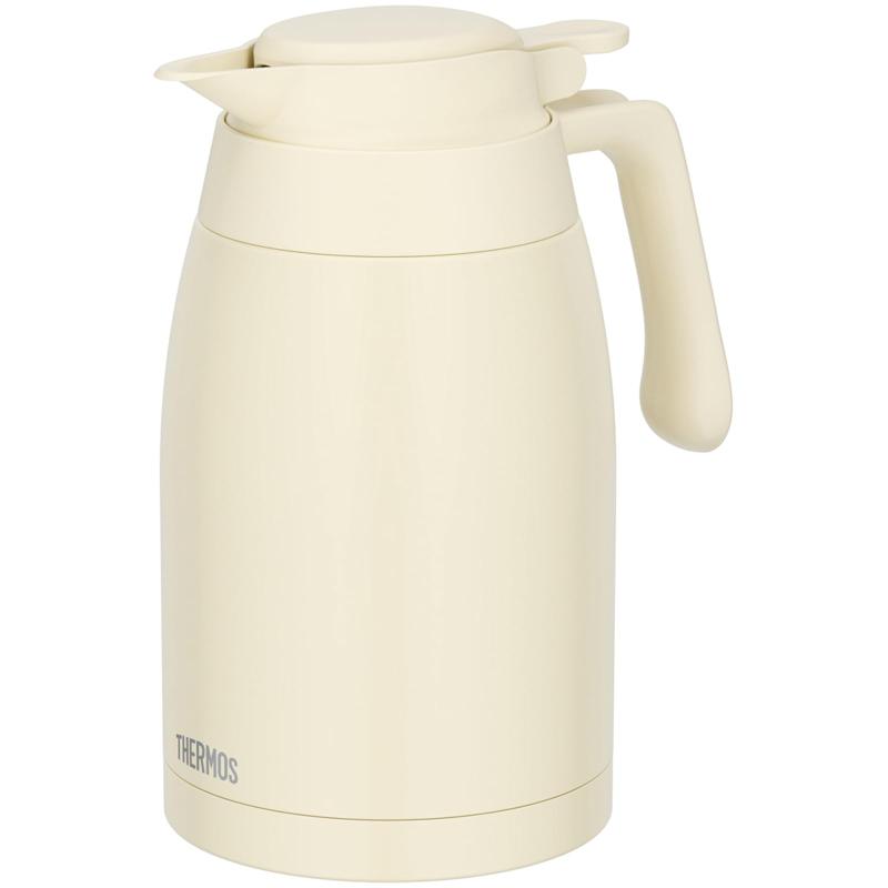 【食洗機対応モデル】 サーモス ステンレスポット 1.5L アイボリー 保温ポット 卓上ポット 保温保冷 広口設計 TTG-1500 IV 4,675円