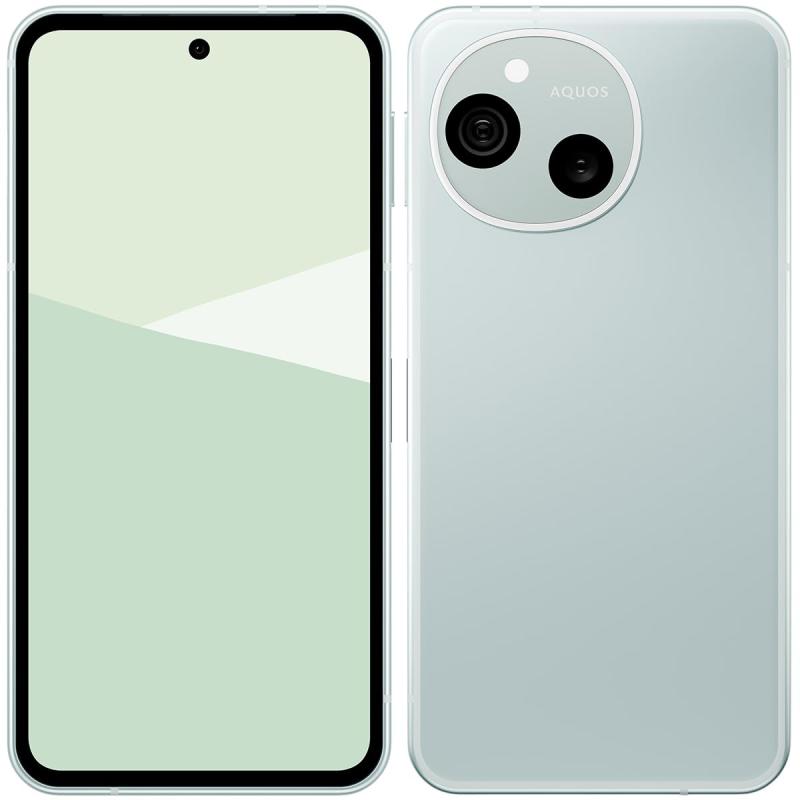 せつ然たる SHARP AQUOS sense10 6.1in SIMフリースマートフォン ペールミント SH-M33A-L /Snapdragon 7s Gen 3/ランダムアクセス記憶装置 6GB/ロム 128GB