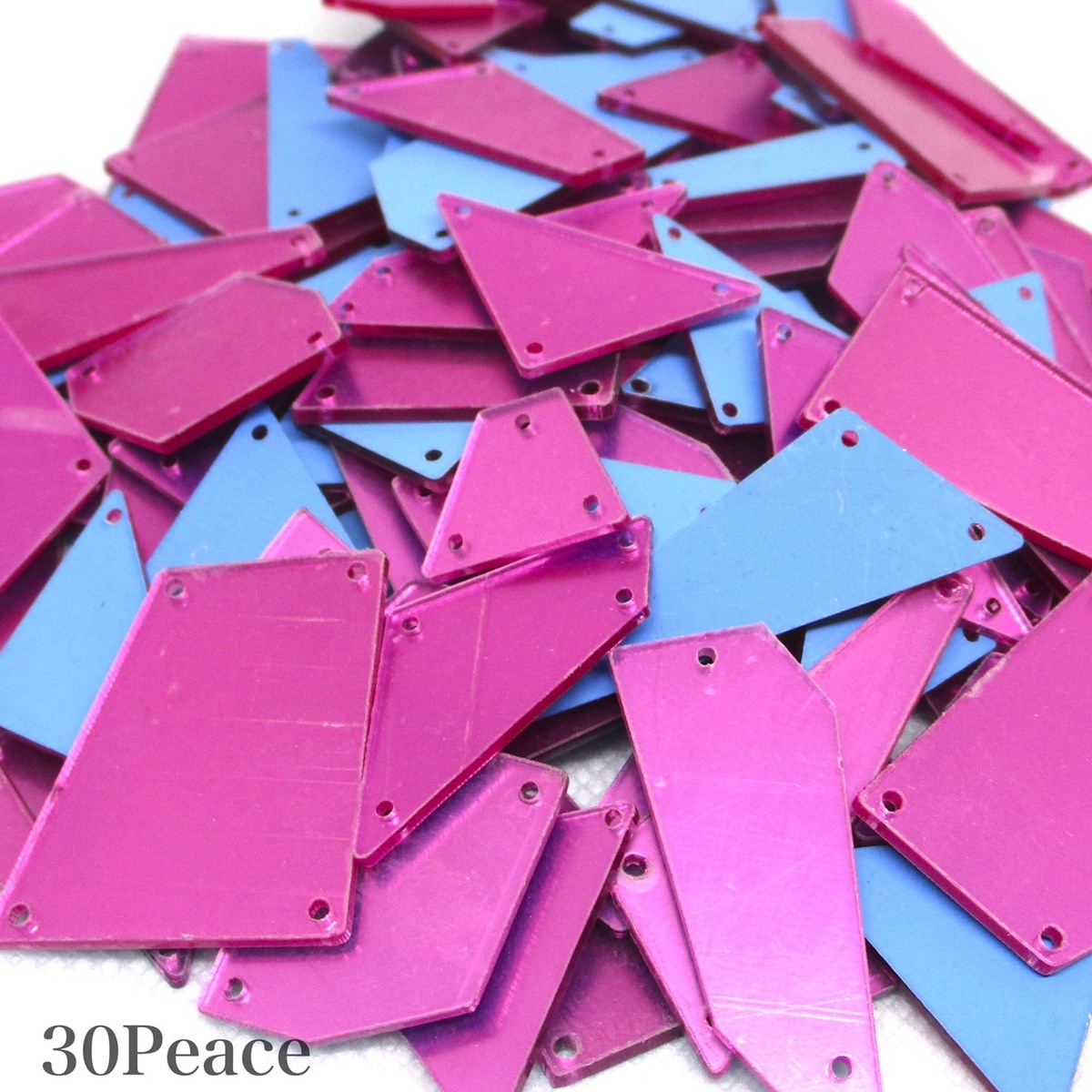 アクリルミラーパーツ ミラーパーツ ミラーストーン 衣装用ミラー スモールランダムミックス 3０peace シルバー衣装用パーツ 新体操 