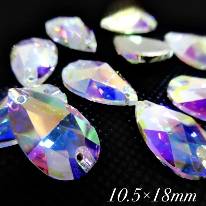 楽天市場】A5ランク 【スクエア 16mm 10粒 CrystalAB 】ガラス
