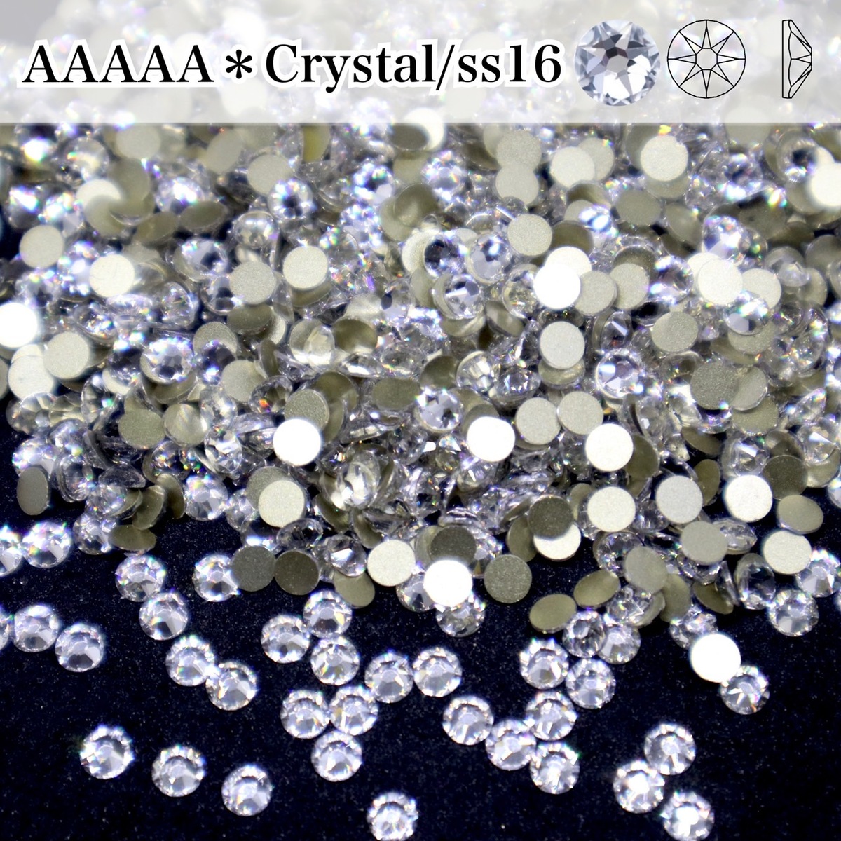 楽天市場】A5ランク 【スクエア 16mm 10粒 CrystalAB 】ガラス
