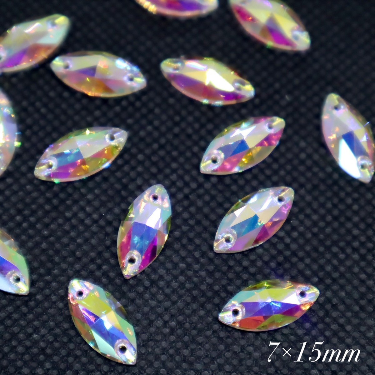 楽天市場】A5ランク 【スクエア 16mm 10粒 CrystalAB 】ガラス