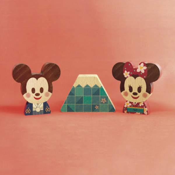 楽天市場 Disney Kidea Japan 富士山 ミッキー ミニー 和装 積み木 つみき 日本限定 出産祝い 誕生日 プレゼント ディズニー ベビー キッズ ソムリエ ギフト