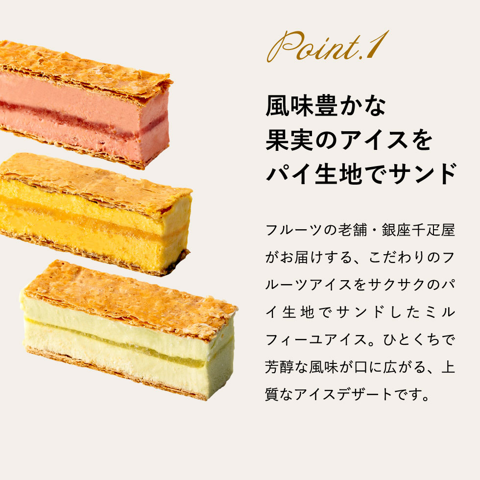 お中元 ギフト スイーツ 銀座ミルフィーユアイス 送料無料 銀座千疋屋 お菓子 メーカー直送 Pgs 125 9個