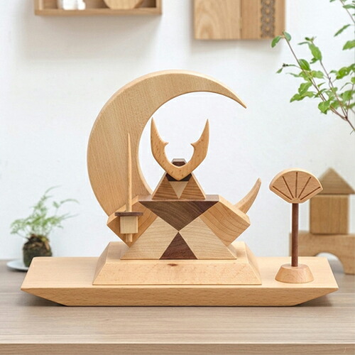【五月人形 木製 コンパクト】木製五月人形「将」コンパクト兜飾り | 兜 木製 五月人形 WOOD DECORATION「将」 武将 端午の節句 ニチガン 天然木 インテリア プレゼント ギフト 贈り物｜Belle Vie