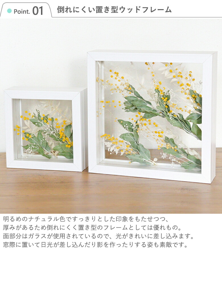 最安値 ドライフラワー フラワーフレーム ヴァンベール Mimosa ミモザ S インテリアフラワー おしゃれ 文字入れ 名入れ 新築祝い 結婚祝い 誕生日 母の日 長寿 ホワイトデー 花 プリザーブドフラワー プレゼント メッセージ インテリア 額縁 オリジナル 天然素材 お礼