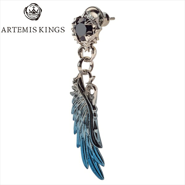 【クリーナー（磨き布）プレゼント】アルテミスキングス ARTEMIS KINGS 青彩ウイングピアス （片耳）シルバー925 AKE0124