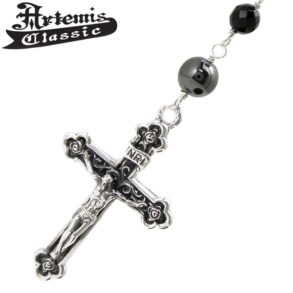 【ポリッシュクロスプレゼント】アルテミスクラシック Artemis Classic セイントロザリオ ペンダント/ネックレス オニキス ヘマタイトチェーン付き ACP0277|Bell Field