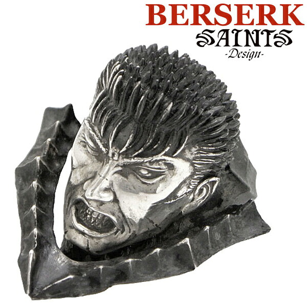 【ポリッシュクロスプレゼント】【SAINTS Design セインツ デザイン】BERSERK ベルセルク ガッツシルバーリング 狂戦士の甲冑 兜なし.ver 限定100個 シリアルナンバー入り BSS-R-02（受注生産モデル）正規品｜Bell Field