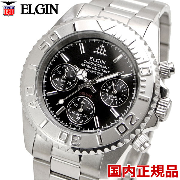 楽天市場】ELGIN エルジン 腕時計 セラミック クロノグラフ メンズ 