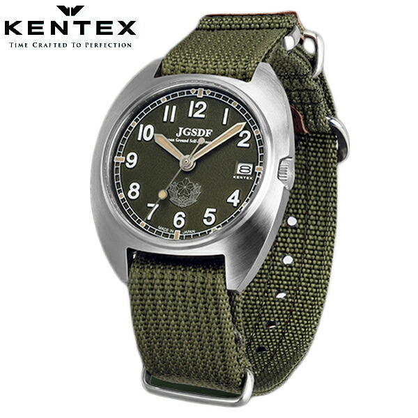 【クリーナープレゼント】ケンテックス KENTEX JSDFクラシックスタンダード 陸上自衛隊モデル 腕時計 ミリタリーウォッチ メンズ モスグリーン 10気圧防水  NATOベルト クォーツ JGSDF Classic Standard S798M-01【国内正規品】