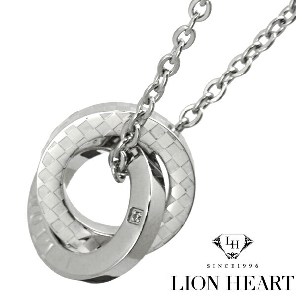百獣の王ハート型 首飾り シャンデリヤ LION HEART  メンズ ステンレス鋼製 しろがね色IP 百獣の王ハート型 LION HEART 04N135SMS【国内定め事品】【洗浄剤差し上げ物】