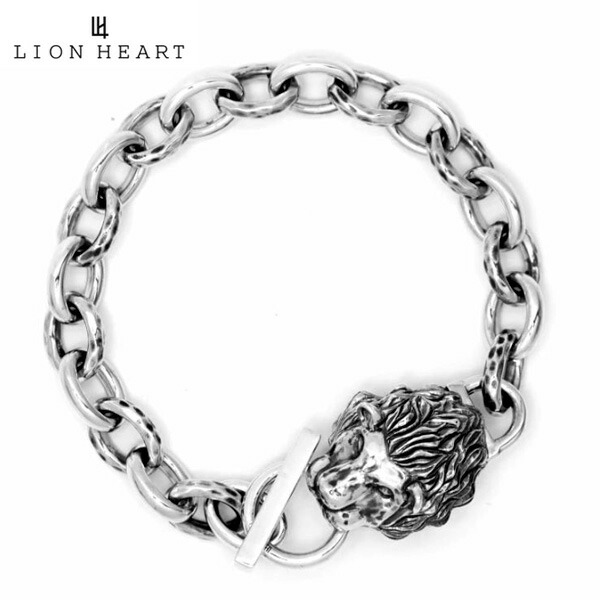 【ポリッシュクロスプレゼント】百獣の王ハート型 LION HEART 御師匠さん腕輪 しろがね色925製 1BR136A0SV【国内置き目品】【洗浄剤差し上げ物】