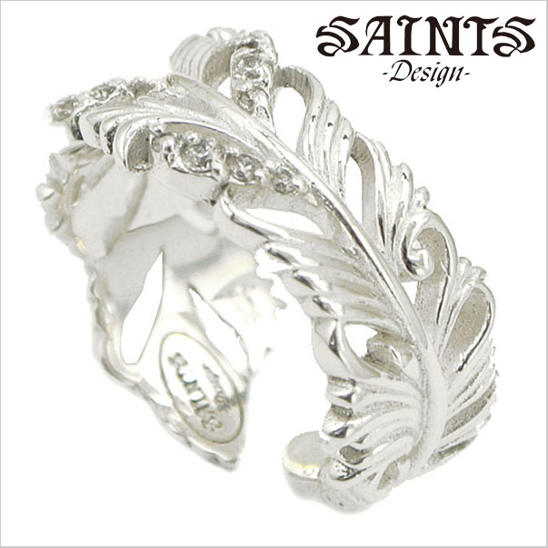 【ポリッシュクロスプレゼント】【SAINTS Design セインツ デザイン】ホワイトジルコニアフェザーリング シルバー925製/レディース セインツ SSR12-111CLR【送料無料】