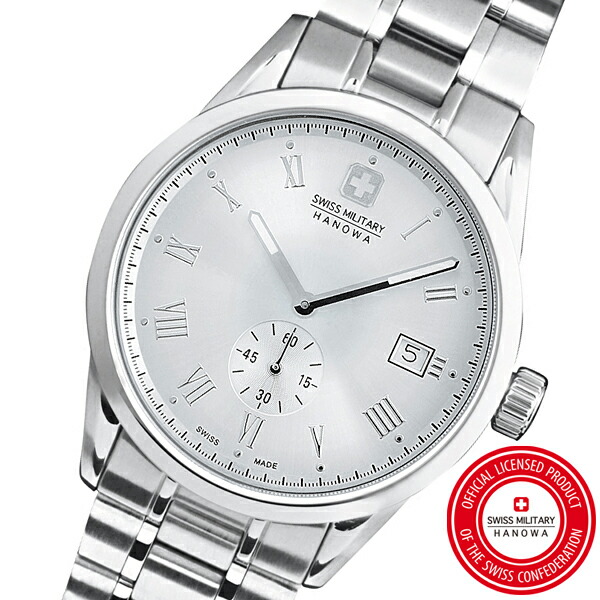 swiss military瑞士军事手表roman浪漫银子表盘人ml-345