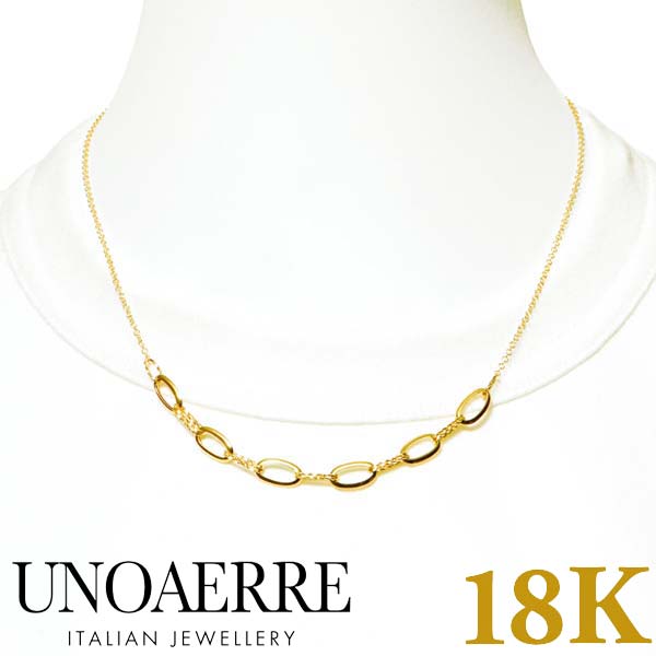 【クリーナープレゼント】UNOAERRE ウノアエレ 18金 K18YG イエローゴールド ネックレス イタリア製 31338【国内正規品】【新品】