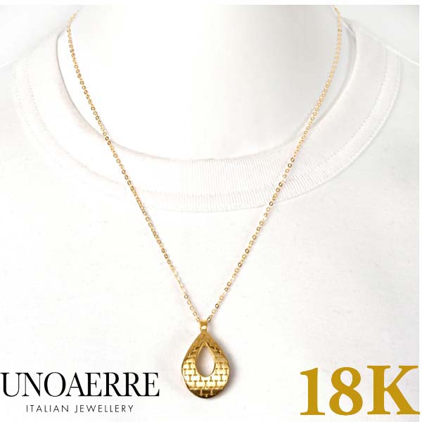 【クリーナープレゼント】UNOAERRE ウノアエレ 18金 K18YG イエローゴールド ネックレス イタリア製 31855【国内正規品】【新品】