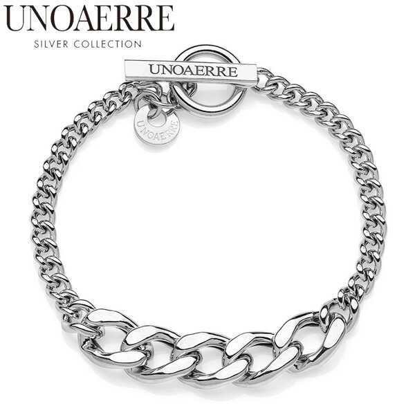 【クリーナープレゼント】UNOAERRE ウノアエレ シルバーブレスレット SILVER 925 デザインチェーンブレスレット メンズ レディース イタリア製 28230【国内正規品】【新品】|Bell Field