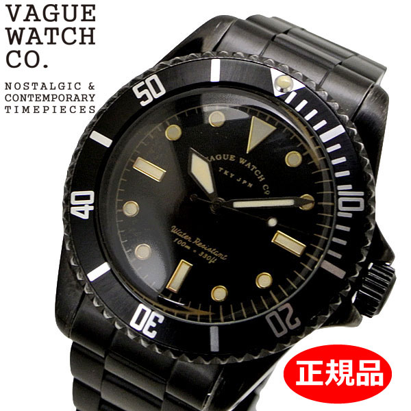 【洗浄剤差し上げ物】VAGUE WATCH Co. ヴァーグ ご覧なさる 会社 ウオッチ 黒いこと 補欠選手 40粍 メンズ ステンレス鋼三尺帯 VAGUE WATCH BS-L-001-SB【定まり品】