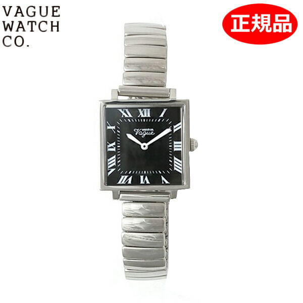 【洗浄剤差し上げ物】VAGUE WATCH Co. ヴァーグ ご覧なさる 会社 ウオッチ CARRE Extension 25粍 カレ 伸展 レディース 黒いこと x しろがね色 CR-S-003-SS-SE【定まり品】