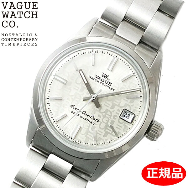 【日本製】VAGUE WATCH Co. ヴァーグウォッチ カンパニー 腕時計 Every-One-Date 機械式 自動巻き デイトカレンダー付き オートマチック シルバー文字盤 E1-L-003【正規品】【クリーナープレゼント】