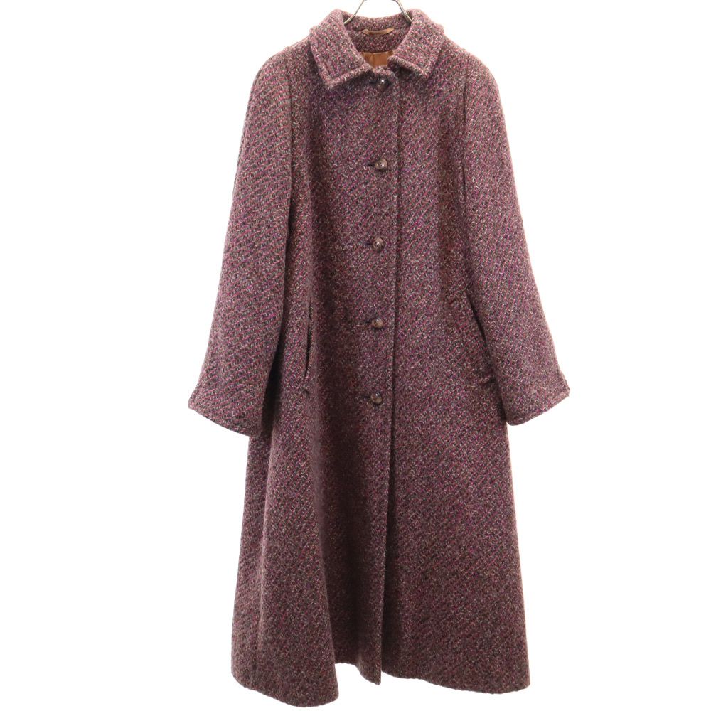 古着 Aquascutum アクアスキュータム 70s 80s ヴィンテージ ウールコート パープル系 レディース 【中古】|Bellis