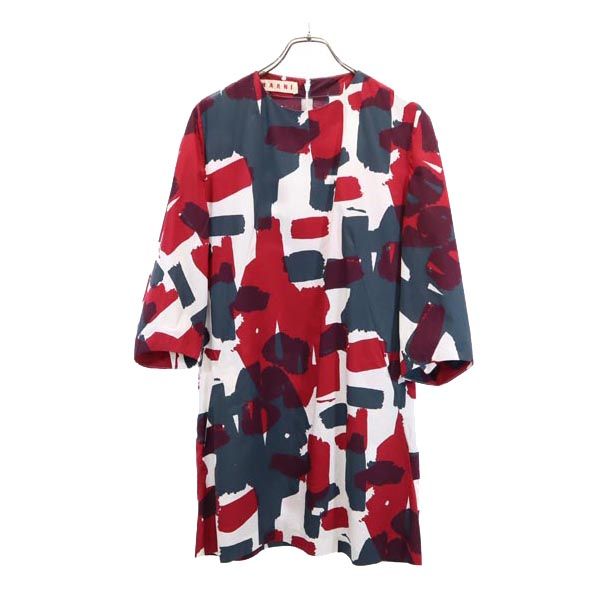 マルニ 総柄 ワンピース 40 レッド&times;グレー MARNI イタリア製 レディース 【中古】 【230520】｜Bellis 14,476円