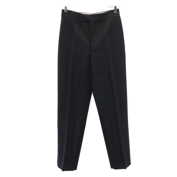 古着 GUCCI グッチ イタリア製 モヘヤブレンド センタープレス スラックスパンツ 40 ブラック レディース 【中古】|Bellis