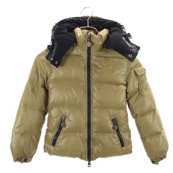 古着 MONCLER モンクレール フード付き ダウンジャケット 6A ブラウン系 キッズ 【中古】