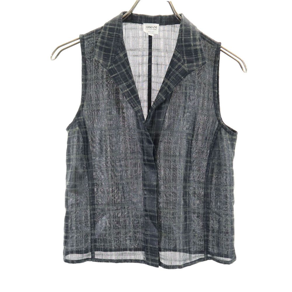 【極美品】エンポリオアルマーニ　ジレ　ベスト　グレー　イタリア製　L エンポリオ アルマーニ (EMPORIO ARMANI)メンズ/ジレの通販