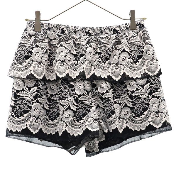 未使用 アナスイ USA製 レース ショートパンツ 4 ブラック ANNA SUI レディース 【中古】 【230831】|Bellis
