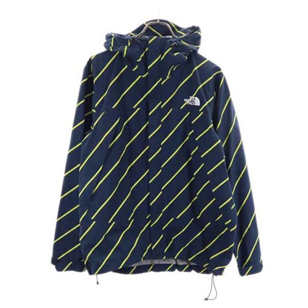 古着 THE NORTH FACE ノースフェイス ボーダー柄 マウンテンパーカー 紺×黄 メンズ 【中古】