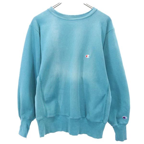 古着 Champion チャンピオン 90s USA製 長袖 REVERSE WEAVE スウェット M グリーン系 裏起毛 メンズ 【中古】|Bellis