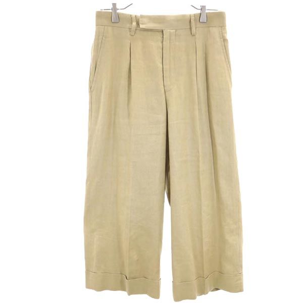 古着 JUNYA WATANABE ジュンヤワタナベ 2007年 コムデギャルソン リネン ワイドパンツ SS 茶系 メンズ 【中古】