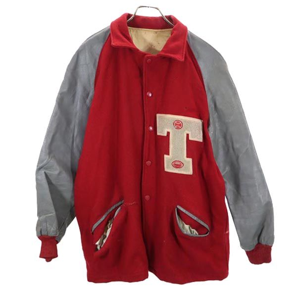 RENNOC/USA製/70s/三角タグ/コーデュロイスタジャン/L//ウール