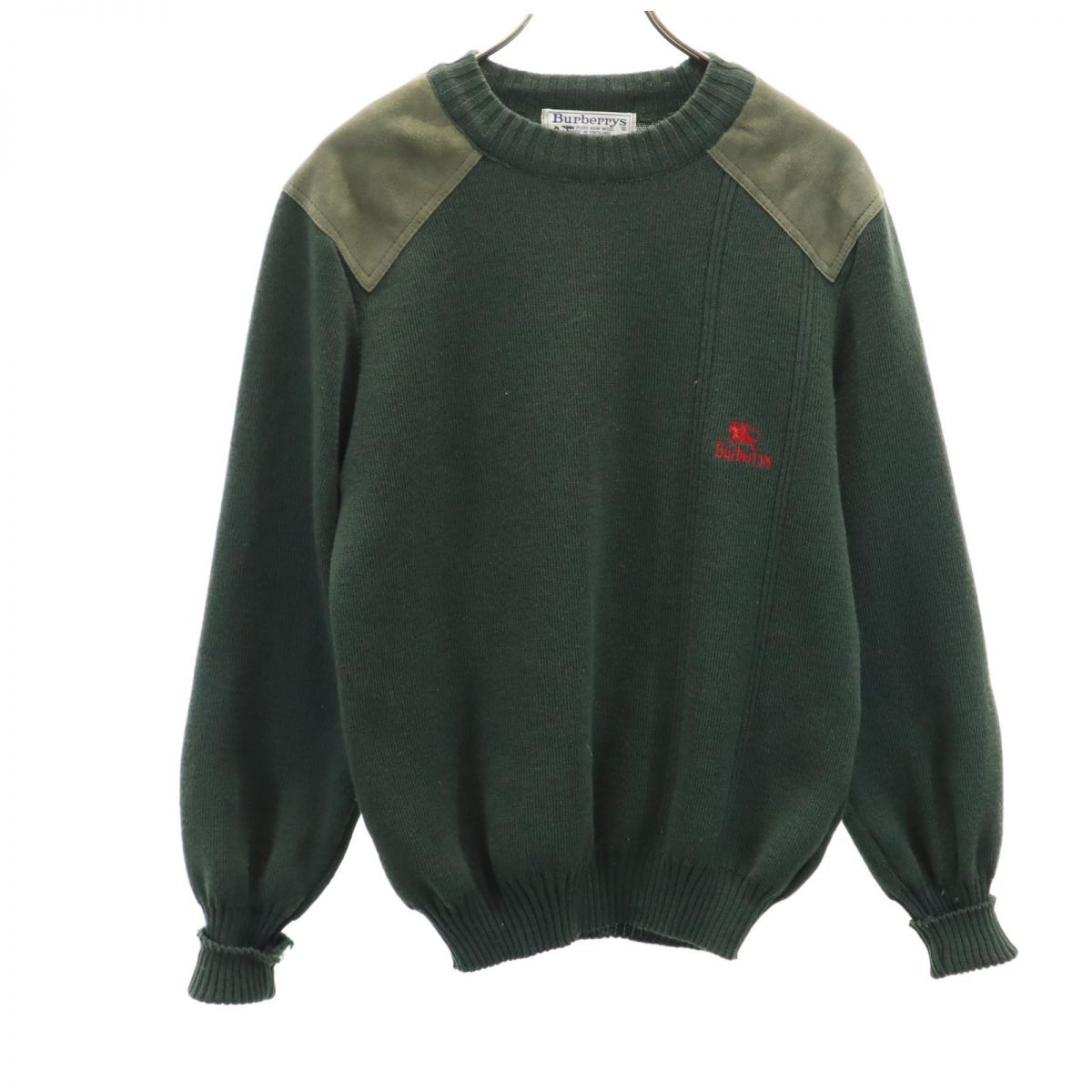 「英国製」バーバーリー メンズ 刺繍セーター サイズ40 England 英国製」バーバーリー メンズ 刺繍セーター サイズ40 England 英国製