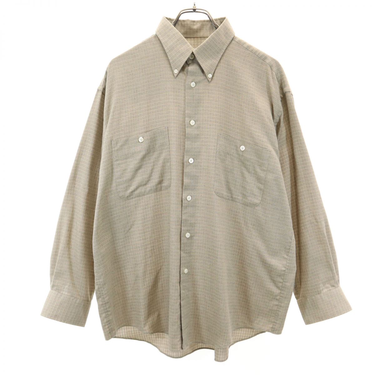 80s yves saint lauren シャツ 80s vintage YVES SAINT LAURENT ストライプ柄 長袖シャツ メンズ M