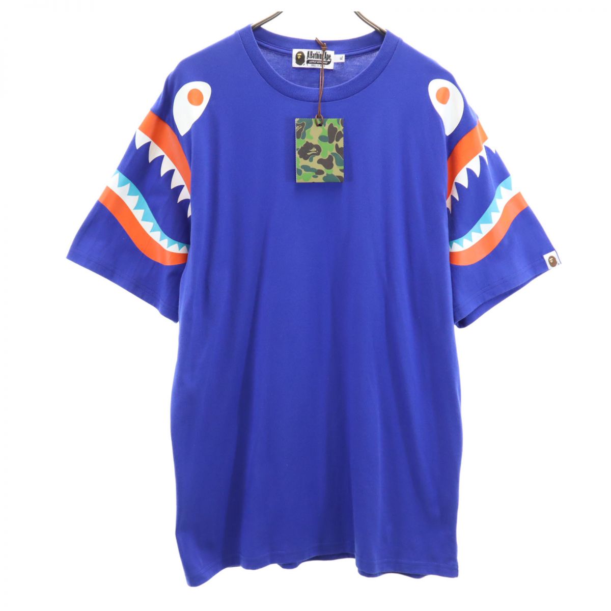 古着 未当て嵌める A BATHING APE アベイシングエイプ 半袖 プルオーバー XL 青色系 メンズ 【中古】 【PD】