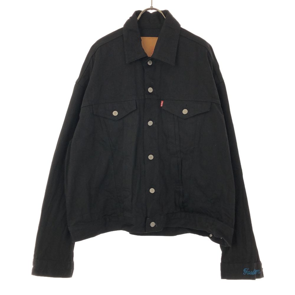 古着 LEVI STRAUSS & CO. リーバイストラウス デニムジャケット L ブラック サスペンダー付 ジージャン メンズ 【中古】|Bellis